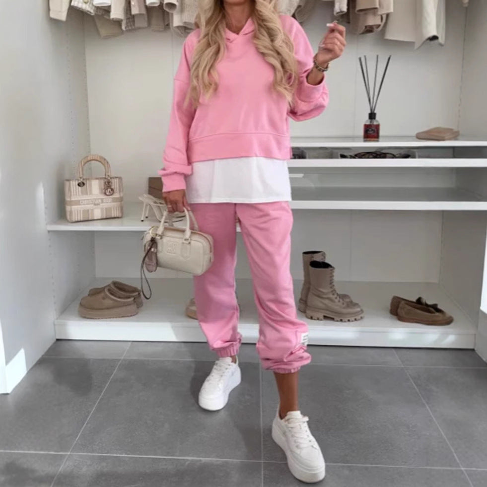 Damen Hoodie-Set Elastischer Bund Voluminöse Ärmel Norvielle