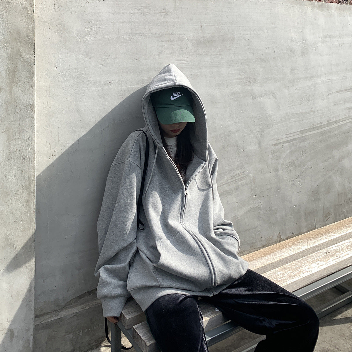 Damen Übergroßer Kapuzenpullover Mit Taschen - Norvielle