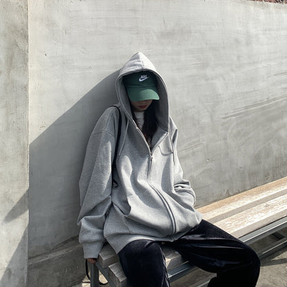 Damen Übergroßer Kapuzenpullover Mit Taschen - Norvielle
