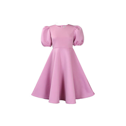 Damen Midikleid Voluminöse Puffärmel Schwingender Rock Norvielle