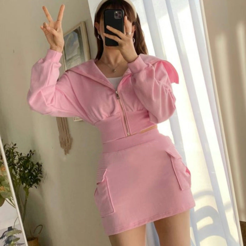Damen Sportliches Hoodie-Kleid mit Taschen Norvielle - Norvielle