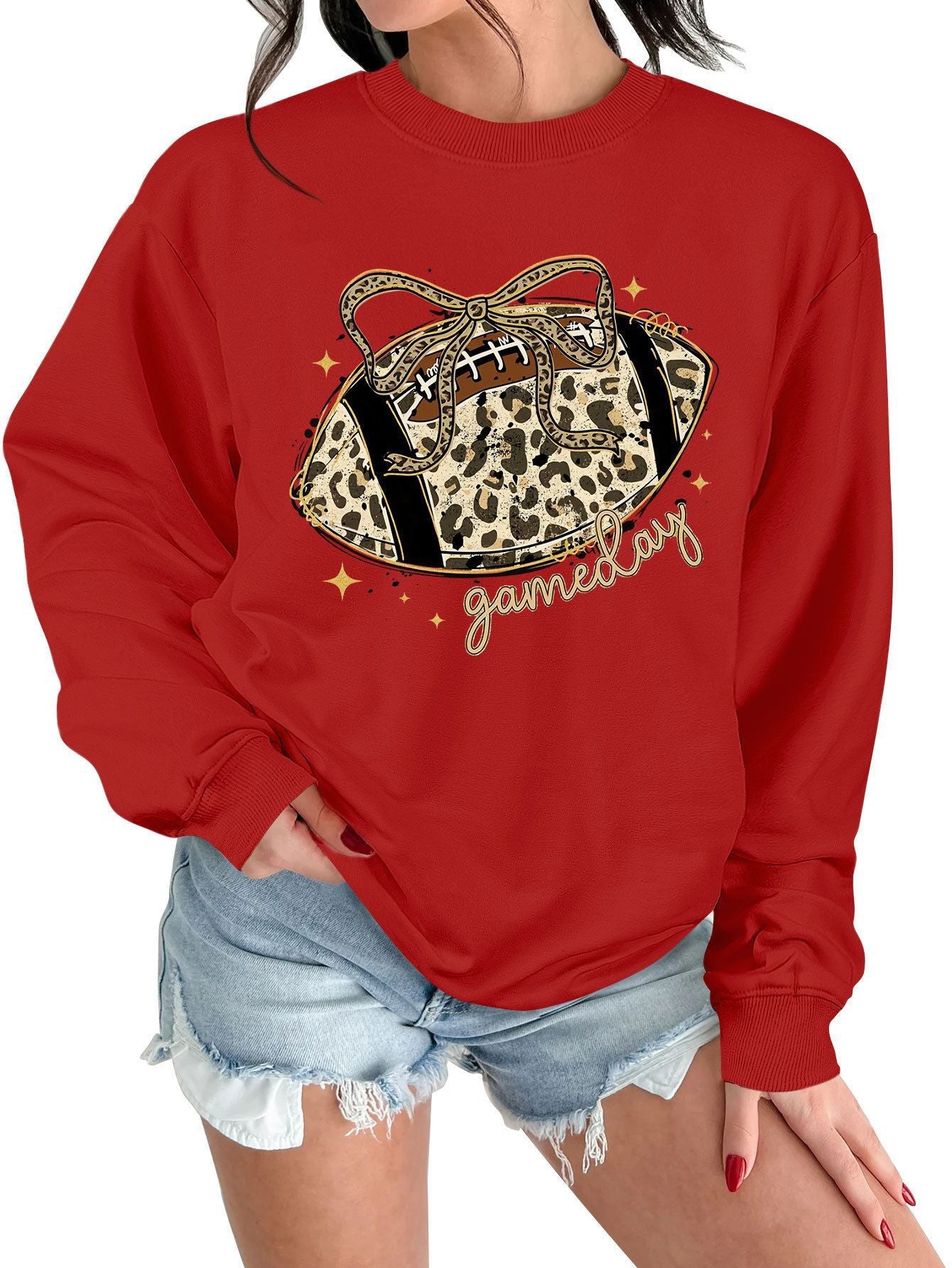 Damen Sweatshirt Sportmotiv Lässig Norvielle