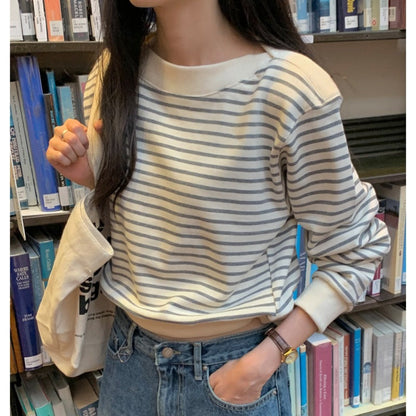 Damen Sweatshirt Gestreift Norvielle