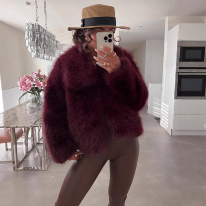 Damen Fleecejacke Weiches Innenfutter Elegant