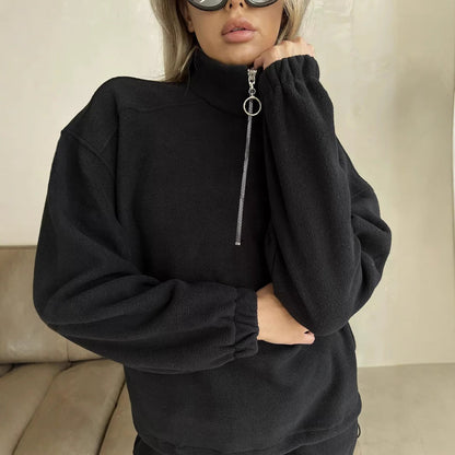 Damen Sportset Sweatshirt Jogginghose Tunnelzug Norvielle