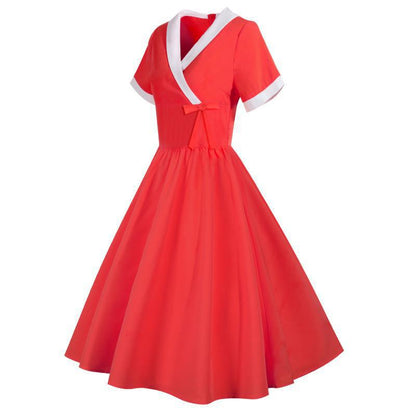Damen Midikleid mit Wickeldesign und Taillenbindung