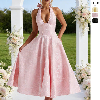 Damen Hochzeitskleid Halterneck schwingender Rock Norvielle - Norvielle
