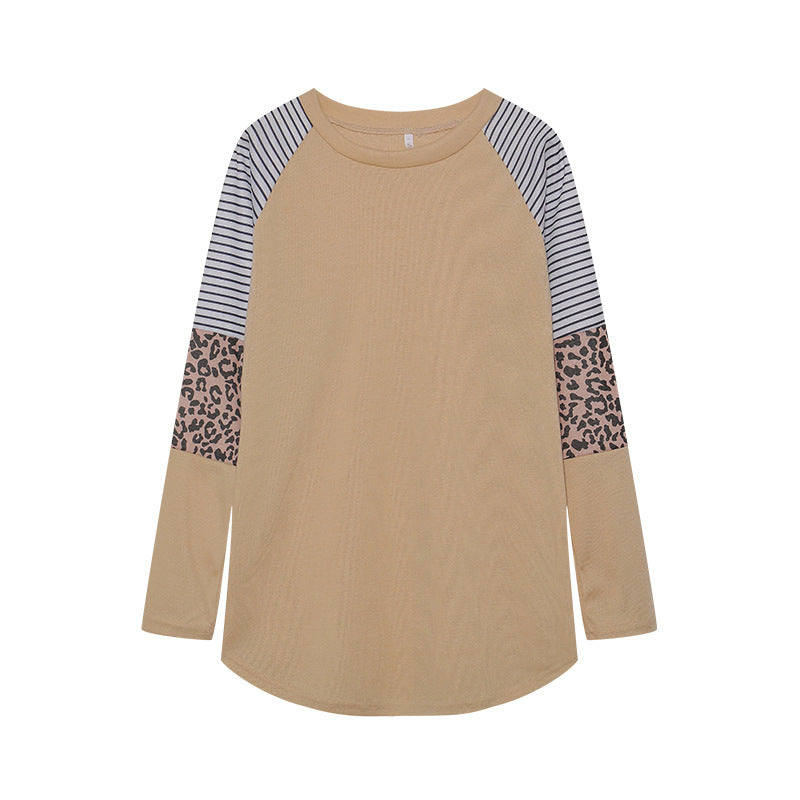 Damen Langarmshirt Tiermuster Streifen Norvielle