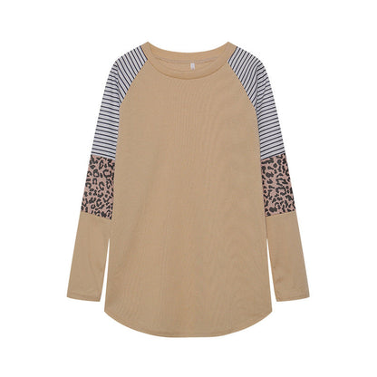 Damen Langarmshirt Tiermuster Streifen Norvielle