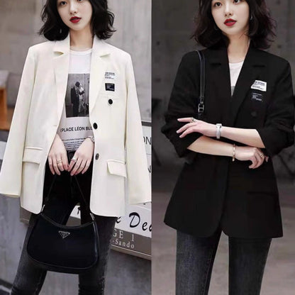 Damen Oversize Blazer Doppelt belegter Schnitt Modern