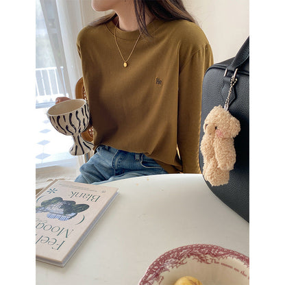 Damen Langarmshirt Minimalistisch Leicht Norvielle