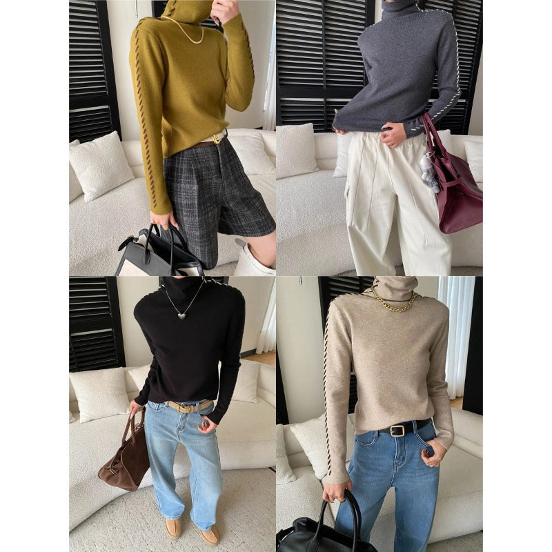 Damen Rollkragenpullover Elegantes Design Norvielle
