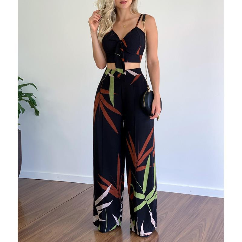 Damen Set Crop- und weite Hose Norvielle