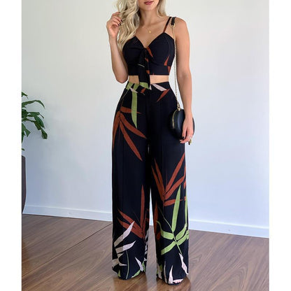 Damen Set Crop- und weite Hose Norvielle