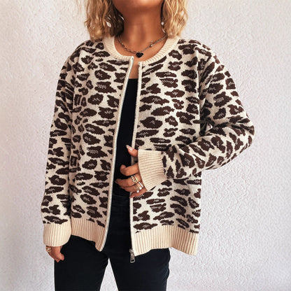 Damen Strickjacke Florales Muster Durchgehende Knopfleiste