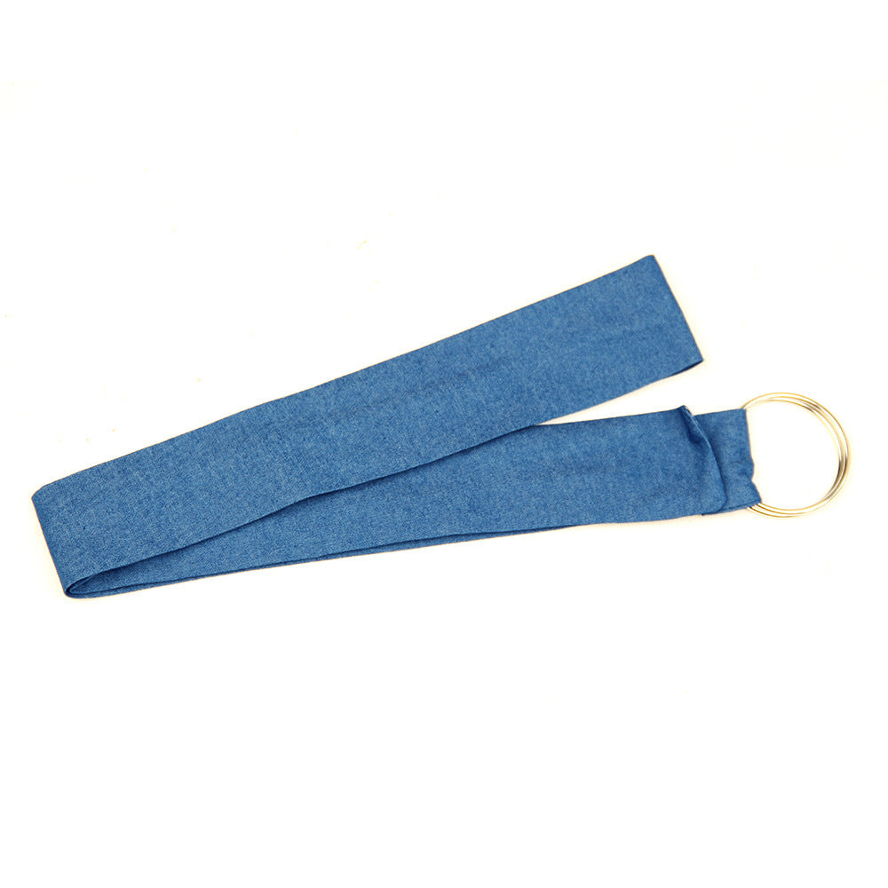 Damen Denim Hemd Lässig Mit Taschen Und Taillengürtel