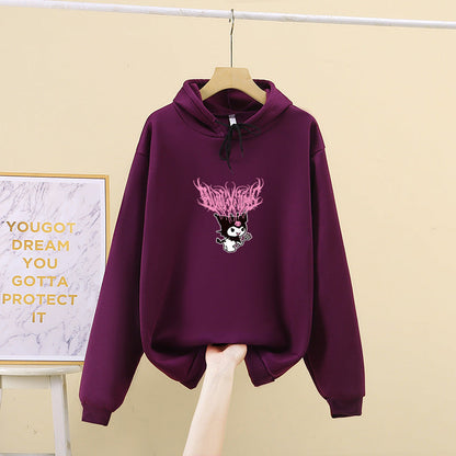 Damen Kapuzenpullover Cartoon-Motiv Norvielle