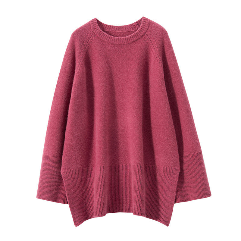 Damen Grobstrickpullover Weit Voluminöse Ärmel Norvielle
