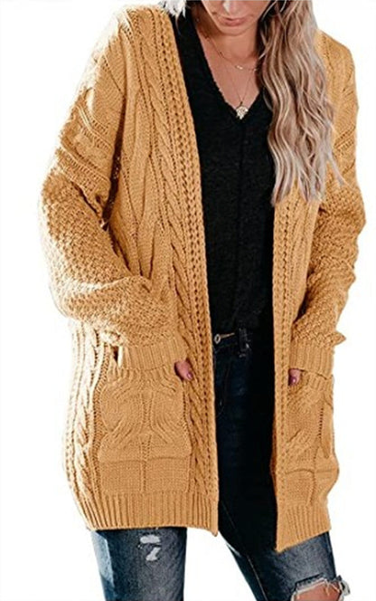Damen Cardigan Grobstrick Strukturiert
