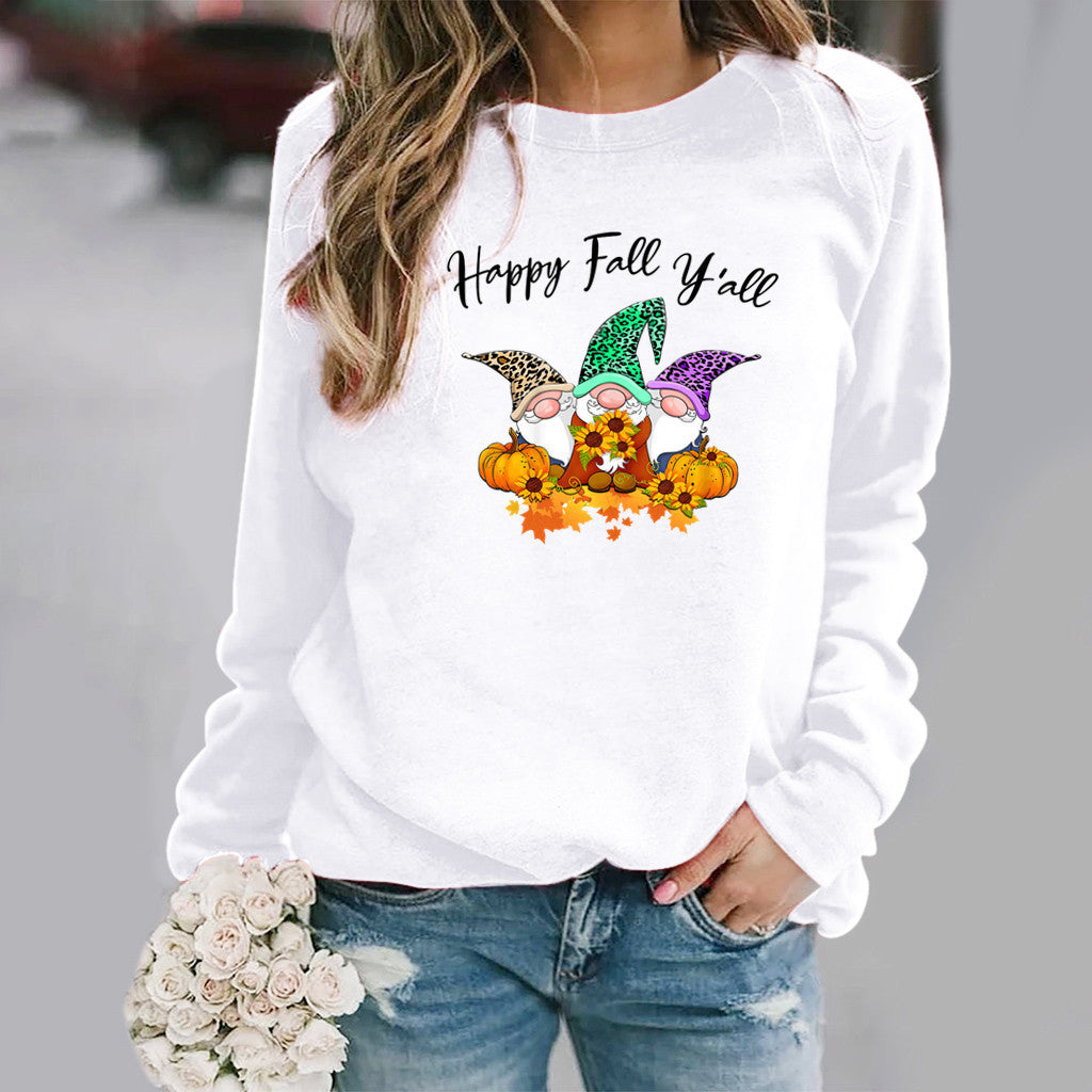 Damen Sweatshirt Herbstmotiv Gemütlicher Schnitt Norvielle