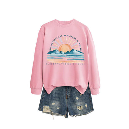 Damen Sweatshirt Sonnenaufgangsdesign Lässig Norvielle