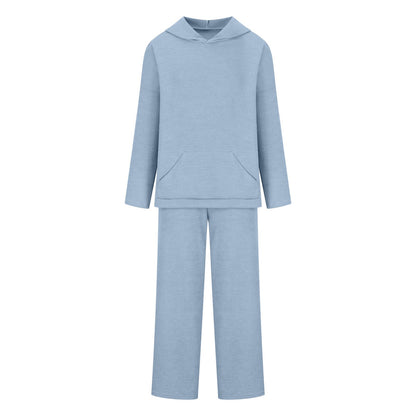 Damen Lounge-Set mit Kapuze und weitem Hosenbein Norvielle