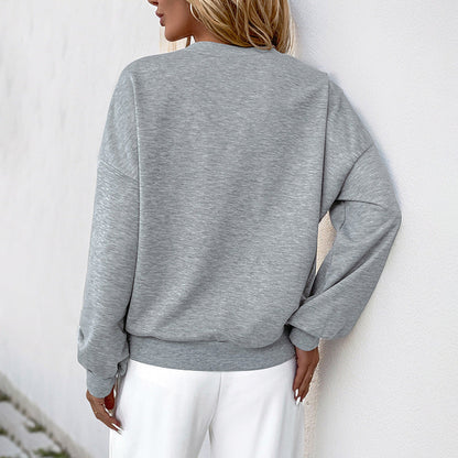 Damen Sweatshirt Lässig Elegant Perlendetails Norvielle
