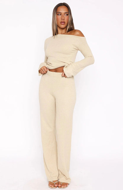Damen Lounge-Set Asymmetrisch Weites Bein Norvielle