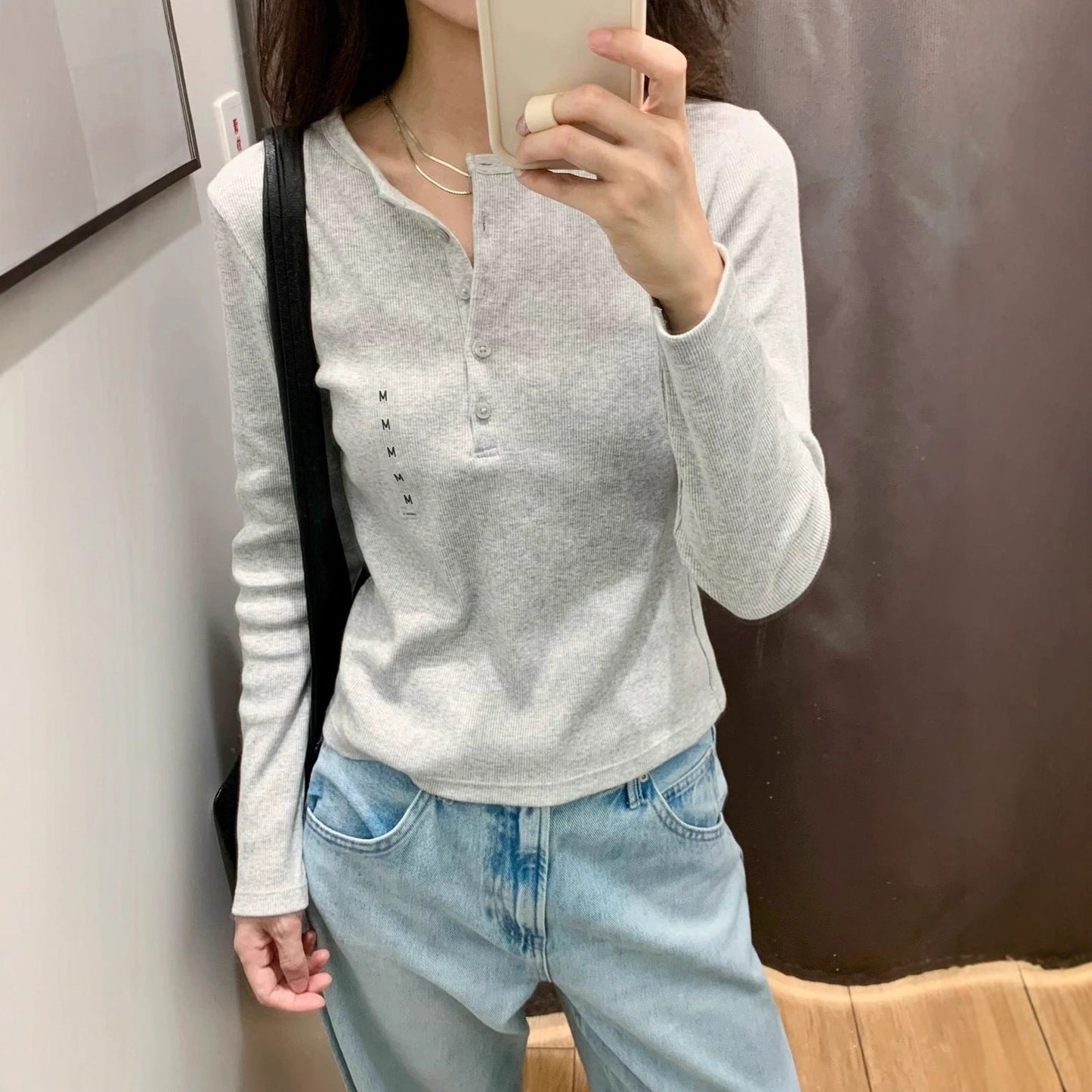 Damen Langarmshirt Feine Baumwollmischung Norvielle - Norvielle