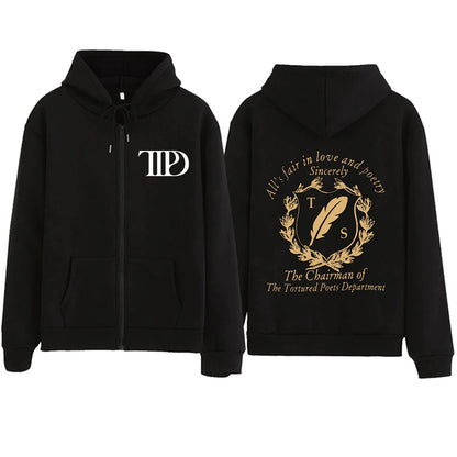 Damen Fleece-Kapuzenjacke Bequem Motiv-Design Norvielle