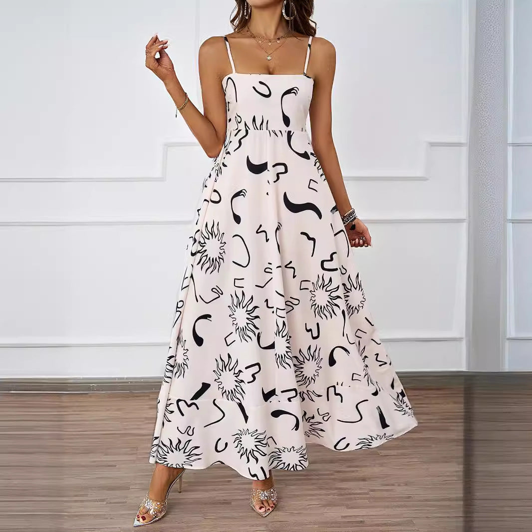 Damen Maxikleid Grafisches Muster Norvielle