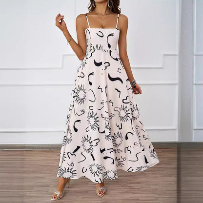 Damen Maxikleid Grafisches Muster Norvielle