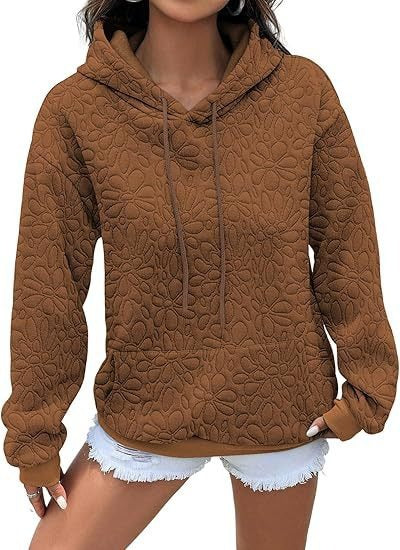 Damen Sweatshirt Strukturiertes Blumenmuster Norvielle
