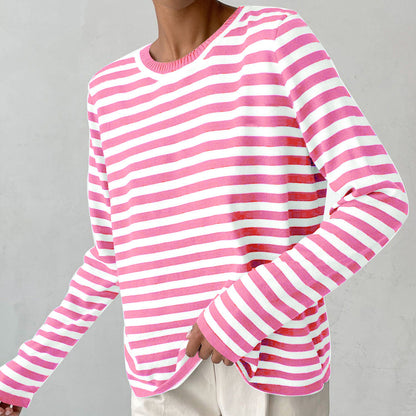 Damen Langarmshirt Geringeltes Muster Norvielle - Norvielle