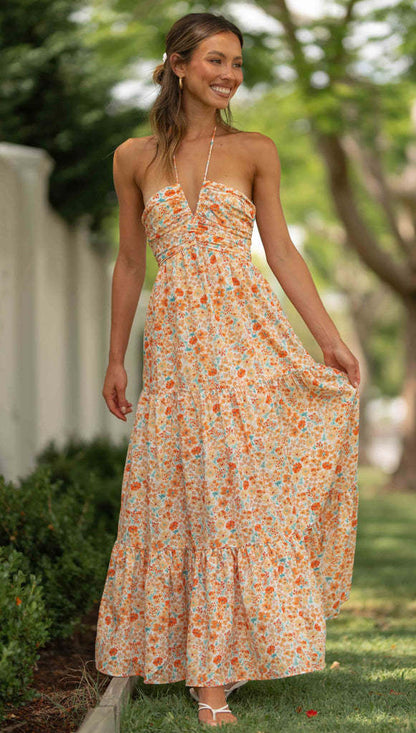 Damen Maxikleid Floralmuster Norvielle