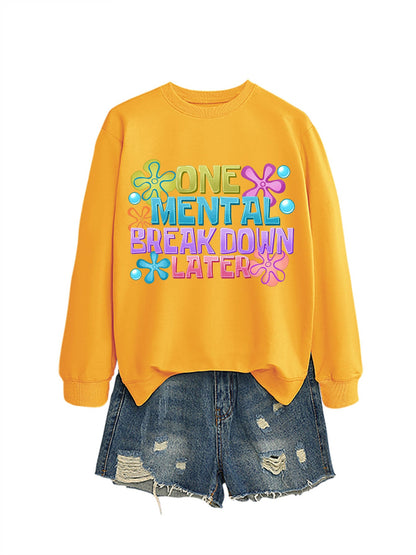 Damen Sweatshirt Kreativer Aufdruck Norvielle