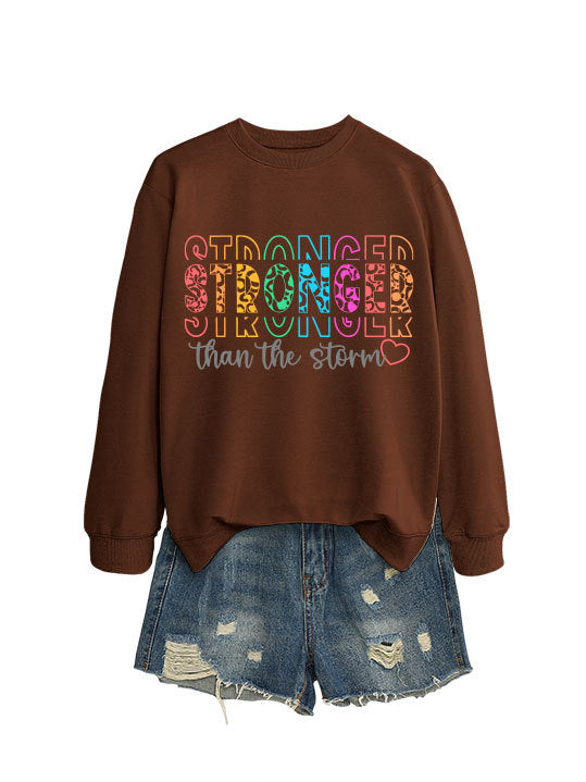 Damen Sweatshirt Lässiger Schnitt Motivierender Schriftzug Norvielle