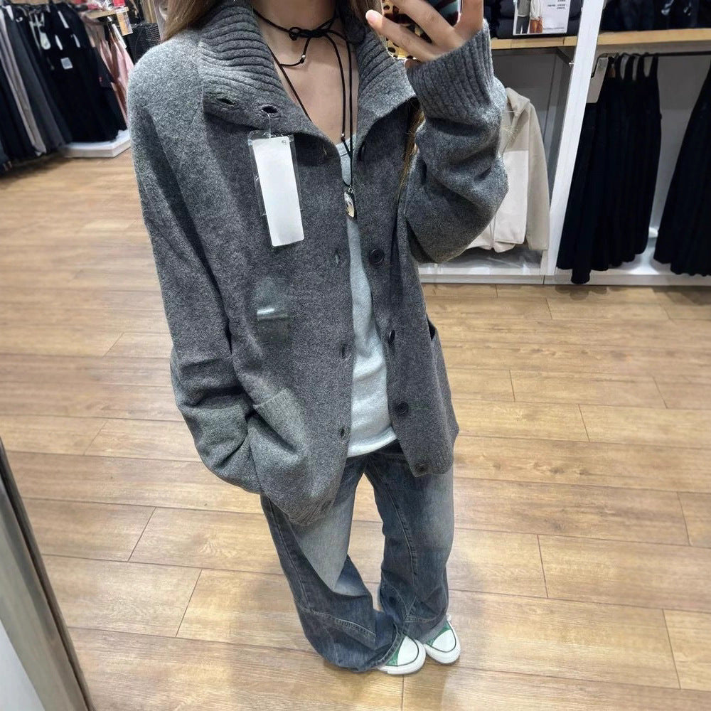Damen Strickjacke Übergroß Mit Taschen Norvielle