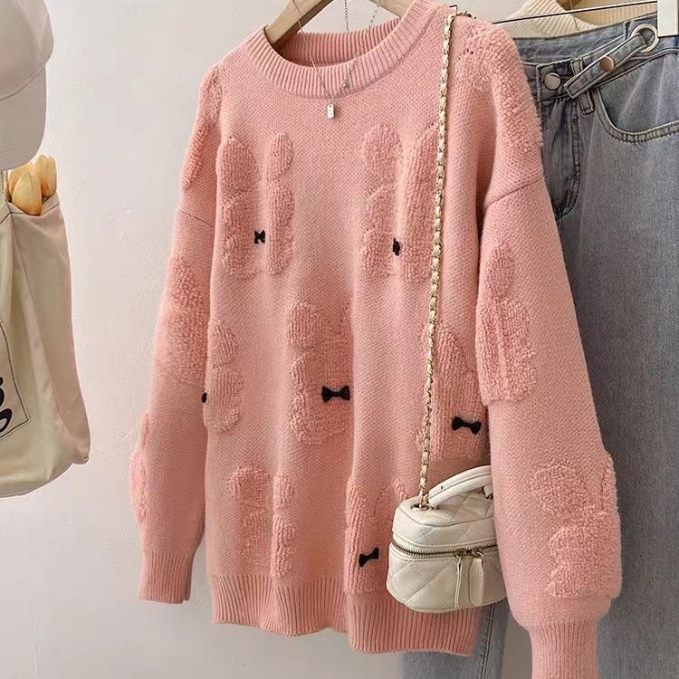 Damen Pullover Kuschelfleece Tierapplikationen Norvielle