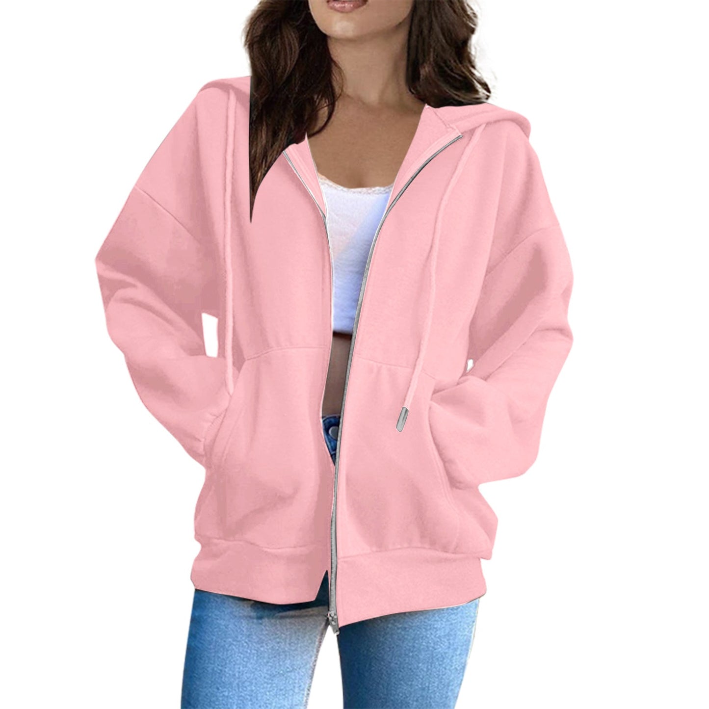 Damen Oversized Kapuzenjacke Gemütlich Norvielle