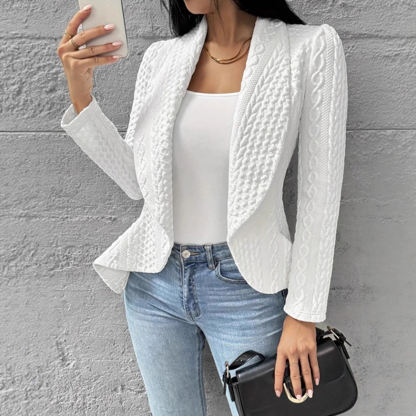 Damen Strukturierte Jacke Moderner Schnitt Norvielle - Norvielle