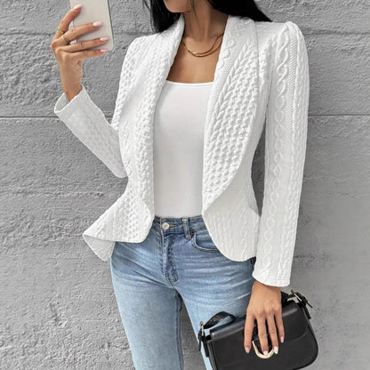 Damen Strukturierte Jacke Moderner Schnitt Norvielle - Norvielle