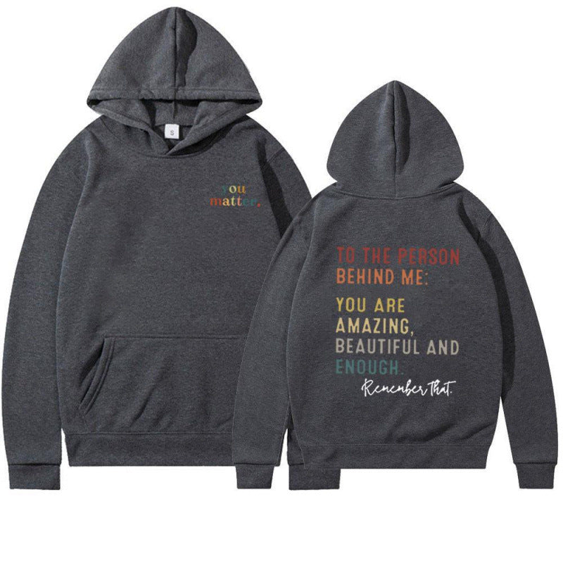 Damen Kapuzenpullover Motivierender Schriftzug