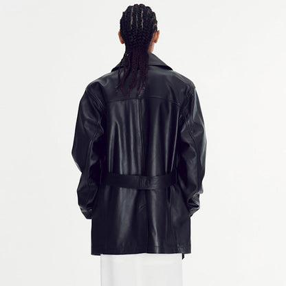 Damen oversized Kunstlederjacke Norvielle