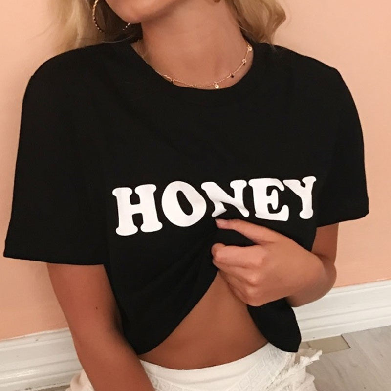 Damen T-Shirt mit Schriftzug Trendfarbe Weiß