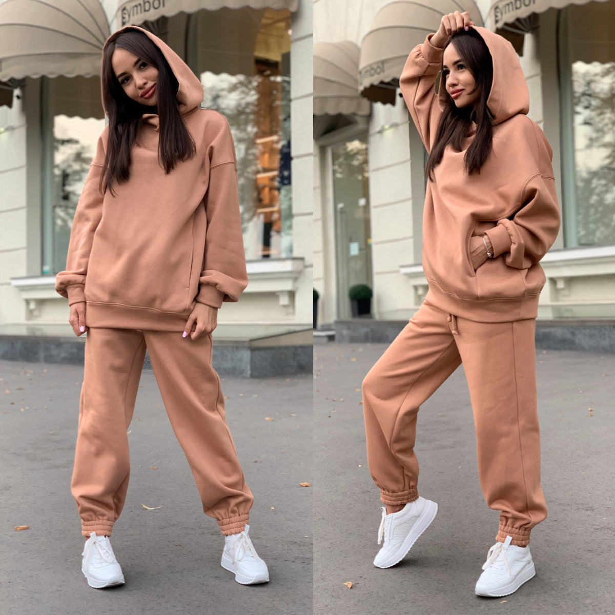 Damen Kapuzenpullover Jogginghose Set Norvielle