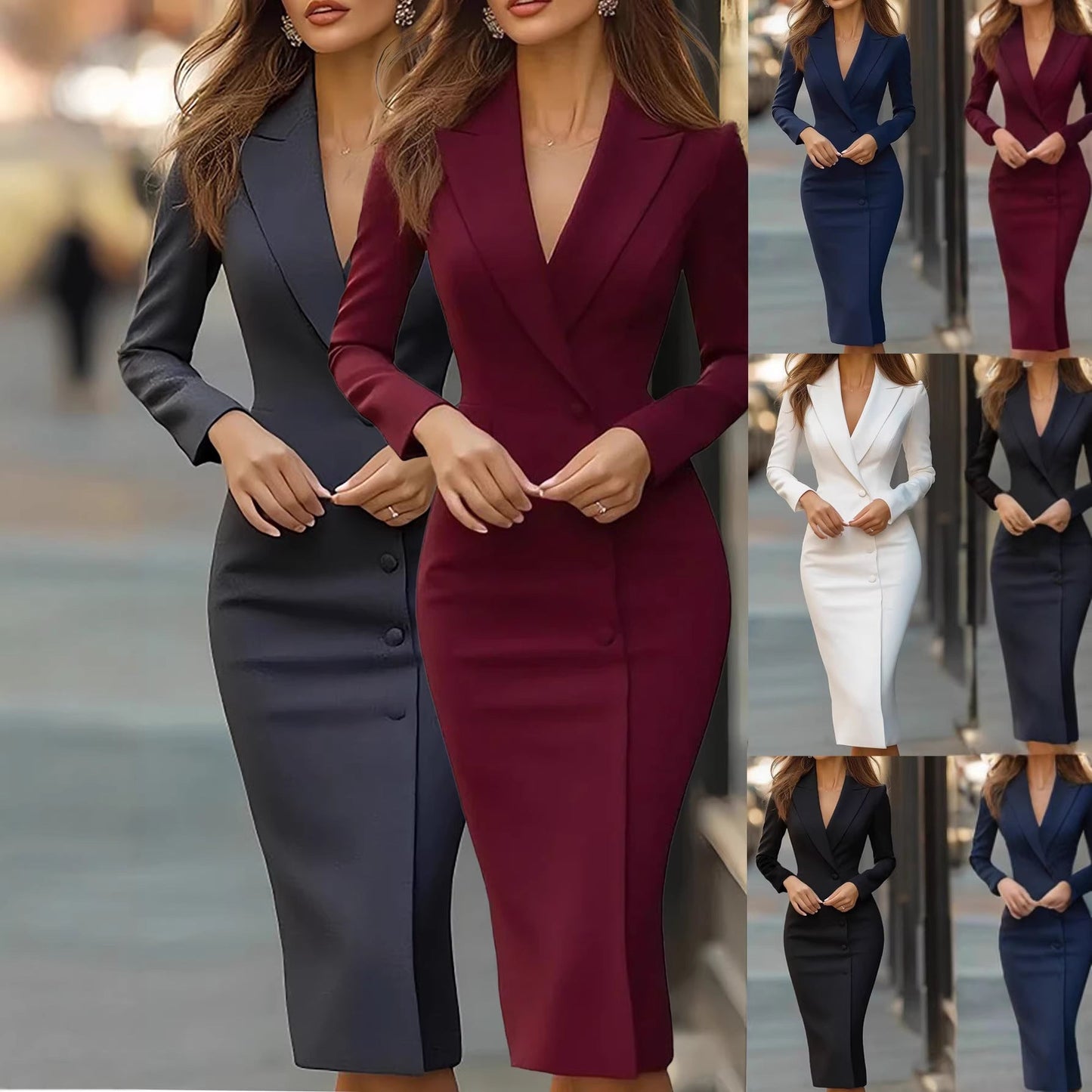 Damen tailliertes Anzugkleid Norvielle - Norvielle