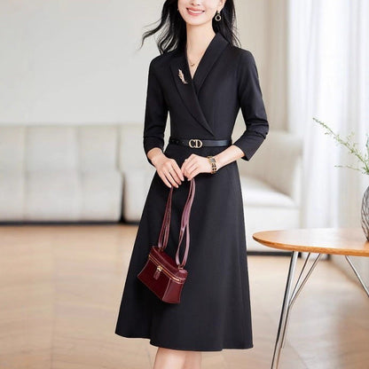 Damen Wickelkleid Elegantes Design Taillierter Gürtel