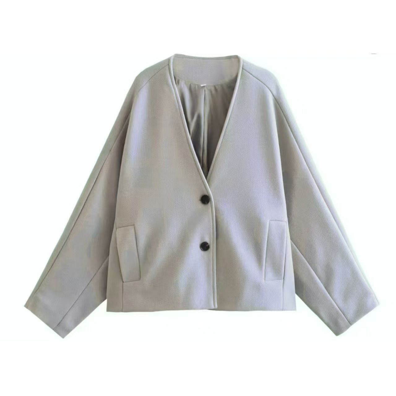 Damen Modische Jacke Norvielle Schick Schnitt Praktische Taschen