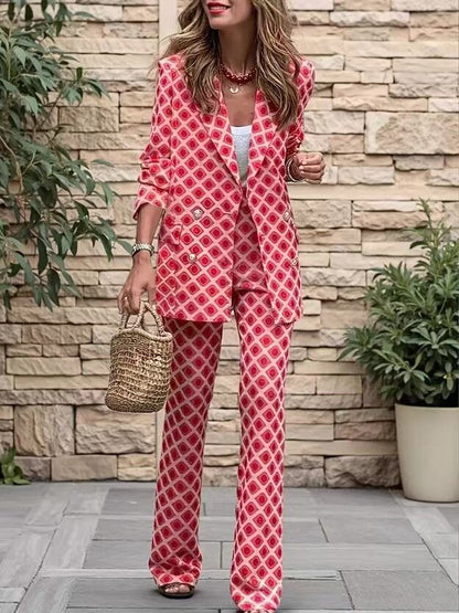Damen Anzug-Set mit Muster Norvielle